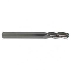 4mm TuffCut AL 3 Fl Ctr Cut Ball Al End Mill - Industrial Tool & Supply