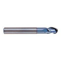 1" Dia. - 4" OAL - TiCN CBD-Ball Nose HP End Mill-3 FL - Industrial Tool & Supply