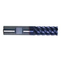 1" Dia. - 2" LOC - 4" OAL - 6 FL Carbide S/E HP End Mill-TiAlN-x - Industrial Tool & Supply