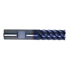 1/2" Dia. - 1-1/4" LOC - 3" OAL - .030 Radius 6 FL Carbide S/E HP End Mill-TiAlN-x - Industrial Tool & Supply