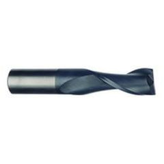 3/8 Dia. x 2-1/2 Overall Length 2-Flute Square End Solid Carbide SE End Mill-Round Shank-Center Cut-AlTiN - Industrial Tool & Supply