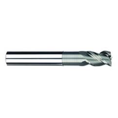 1/2" Dia. - 5/8" LOC - 4" OAL - 3 FL Carbide S/E HP End Mill-Uncoated - Industrial Tool & Supply