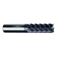 1/4" Dia. - 3/8" LOC - 2-1/2" OAL - .020 Radius 6 FL Carbide S/E HP End Mill-TiAlN-x - Industrial Tool & Supply
