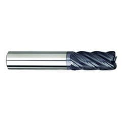 3/8" Dia. - 7/8 LOC - 2-1/2" OAL - .030 Radius 5 FL Carbide S/E HP End Mill-AlTiNX - Industrial Tool & Supply