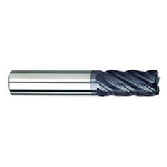 3/8" Dia. - 7/8 LOC - 2-1/2" OAL - .015 Radius 5 FL Carbide S/E HP End Mill-AlTiNX - Industrial Tool & Supply