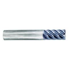3/8" Dia. - 1" LOC - 2-1/2" OAL - .020 Radius 6 FL Carbide S/E HP End Mill-nACo - Industrial Tool & Supply