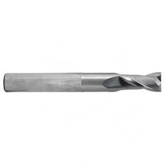 3/8 Dia. x 6 Overall Length 2-Flute Square End Solid Carbide SE End Mill-Round Shank-Center Cut-Uncoated - Industrial Tool & Supply