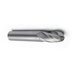 8mm Dia. - 63mm OAL - TiN CBD - Ball End SE EM - 4 FL - Industrial Tool & Supply