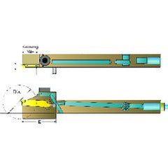 ADDN-TFR-2020-K20-12 Right Hand Thru Coolant Toolholder for Swiss Machines - Industrial Tool & Supply