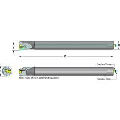 .375 Shank Coolant Thru Boring Bar- for 11IR A60 Style Inserts - Industrial Tool & Supply
