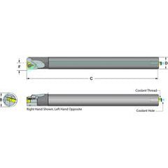 .250 Shank Coolant Thru Boring Bar- for 06IR A60 Style Inserts - Industrial Tool & Supply