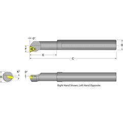 S06M-STFPR-2 Right Hand 3/8 Shank Indexable Boring Bar - Industrial Tool & Supply