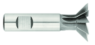 1-3/8 x 3/8 x 1/2 Shank - HSS - 45 Degree - Single Angle Shank Type Dovetail Cutter - 10 Flute Uncoated - Industrial Tool & Supply
