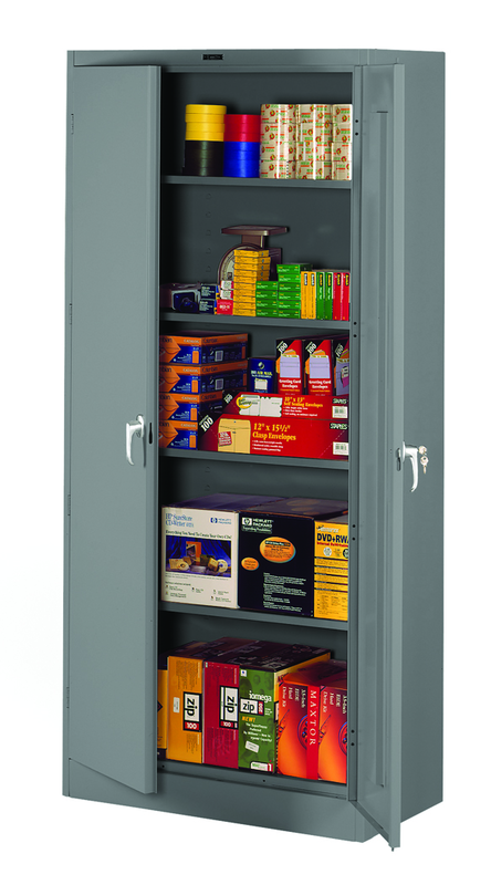 36"W x 24"D x 78"H Storage Cabinet w/4 Adj. Shelves, Levelers, a Lovered Back Panel - Knocked-Down - Industrial Tool & Supply