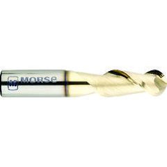 5/8" Dia. - 2-3/8" LOC - 5" OAL - .007 - .010 Radius 3 FL Carbide S/E HP End Mill-ZrN - Industrial Tool & Supply