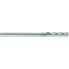 1/8 Dia. x 3 Overall Length 4-Flute Square End Solid Carbide SE End Mill-Round Shank-Center Cut-TiAlN - Industrial Tool & Supply