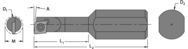 .230" Min - .500" SH - 3-1/2" OAL - Carbide Shank Boring Bar - Industrial Tool & Supply