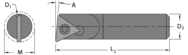 .300" Min - .250" SH - 4" OAL - Carbide Shank Boring Bar - Industrial Tool & Supply