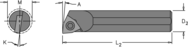1.094" Min - 1" SH - 12" OAL - Carbide Shank Boring Bar - Industrial Tool & Supply