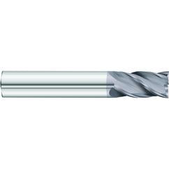 1/2 x 1/2 x 1 x 3 OAL Square 4 Flute Carbide End Mill - Round Shank-AlCrN Coated - Industrial Tool & Supply