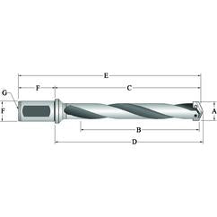 24000H-20FM Flanged T-A® Spade Blade Holder - Helical Flute- Series 0 - Industrial Tool & Supply