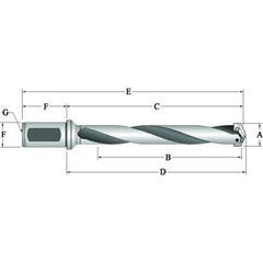 24000H-20FM Flanged T-A® Spade Blade Holder - Helical Flute- Series 0 - Industrial Tool & Supply