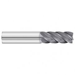 3/8 x 3/8 x 1 x 2-1/2 OAL .020 C/R 5 Flute Carbide End Mill - Round Shank-AlCrN Coated - Industrial Tool & Supply