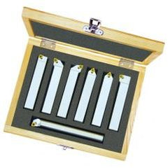 6 Sq & 1 Rnd SH  - 1/2" Sq SH-3/8" Round SH - Turning Kit - Industrial Tool & Supply