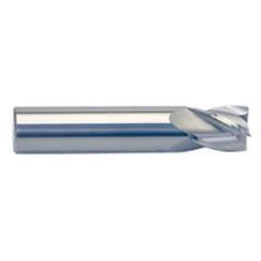 1/4" Dia. - 1/2" LOC - 2" OAL - 3 FL Carbide S/E HP End Mill-Uncoated - Industrial Tool & Supply