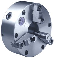Steel Body Setrite Universal Chuck - 10" Plain Mount; 3-Jaw - Industrial Tool & Supply