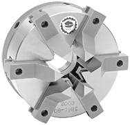Quick-Clamp Self-Center Scroll Chuck - 5" Plain Mount - Industrial Tool & Supply