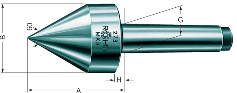 2MT HD 60° Pipe Nose - Live Center - Industrial Tool & Supply