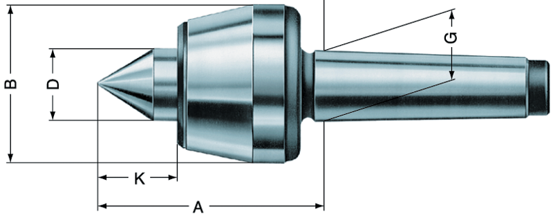 3MT Revolving Tailstock Standard - Live Center - Industrial Tool & Supply