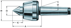3MT Revolving Tailstock Standard - Live Center - Industrial Tool & Supply