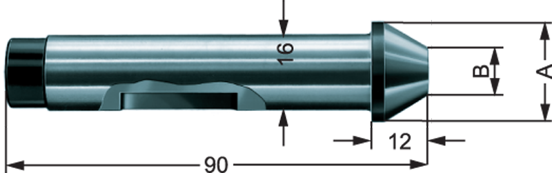 .630" Dia. - Series 680-40 - Center for Face Driver - Industrial Tool & Supply