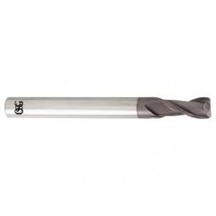 6mm Dia. x 80mm Overall Length 2-Flute 1mm C/R Solid Carbide SE End Mill-Round Shank-Center Cutting-TiALN - Industrial Tool & Supply