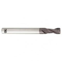 4mm Dia. x 70mm Overall Length 2-Flute 1mm C/R Solid Carbide SE End Mill-Round Shank-Center Cutting-TiALN - Industrial Tool & Supply