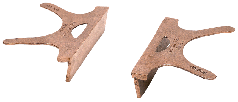 404-4.5, Copper Jaw Caps, 4-1/2" Jaw Width - Industrial Tool & Supply