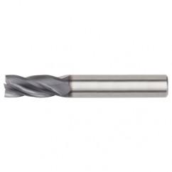 1/8x1/8x3/4x2-1/4 4FL Square Carbide End Mill-Round Shank-TIALN - Industrial Tool & Supply