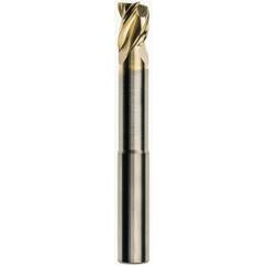 1/4 x 1/4 x 3/8 x 2-1/2 w/7/8 Reach Square 3 Flute Carbide M223N Streaker End Mill-ZrN - Industrial Tool & Supply
