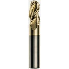 5 x 5 x 15 x 50mm Ball Nose 3 Flute Carbide M223 Streaker End Mill-ZrN - Industrial Tool & Supply