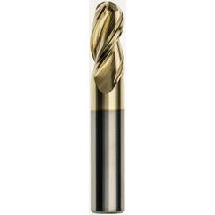 6 x 6 x 13 x 57mm Ball Nose 3 Flute Carbide M223 Streaker End Mill-ZrN - Industrial Tool & Supply