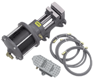 Air Vise w/Double Acting Air Cylinders - 6" Jaw Width - Industrial Tool & Supply