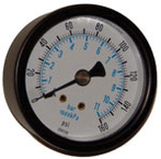 1/4 NPT Hydraulic Bottom Gauge 10000 PSI - Industrial Tool & Supply