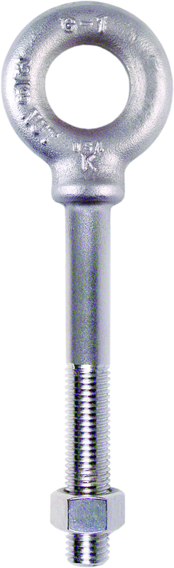 Plain Pattern Nut Eye Bolt - 35/8-11 Thread; 1-3/8" Eye Dia. - Industrial Tool & Supply