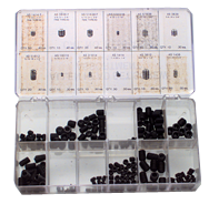 Set Screw Assortment - Fine/Coarse - 5-40 - 3/8-16 Dia - Industrial Tool & Supply