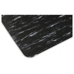 4' x 60' x 1/2" Thick Marble Pattern Mat - Black/White - Industrial Tool & Supply