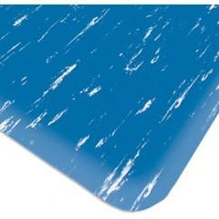 3' x 5' x 1/2" Thick Marble Pattern Mat - Blue - Industrial Tool & Supply