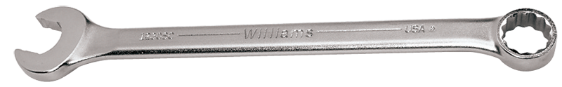 1-3/8'' - 18-1/2'' OAL - Chrome Satin Combination Wrench - Industrial Tool & Supply