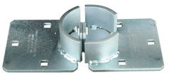 6 Pin W7000 Cylinder - 9 Width; Silver - Steel Hasp - Industrial Tool & Supply
